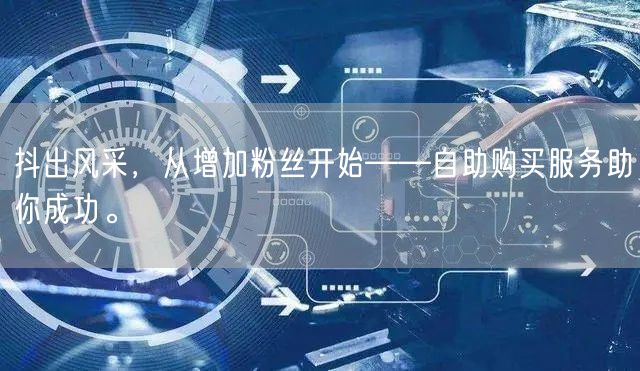 抖出风采，从增加粉丝开始——自助购买服务助你成功。