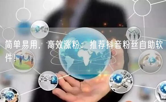 简单易用，高效涨粉：推荐抖音粉丝自助软件！