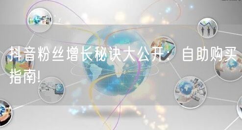 抖音粉丝增长秘诀大公开：自助购买指南!