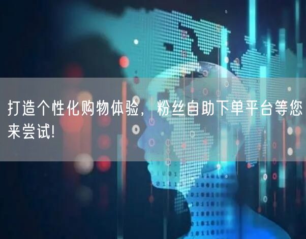 打造个性化购物体验，粉丝自助下单平台等您来尝试!