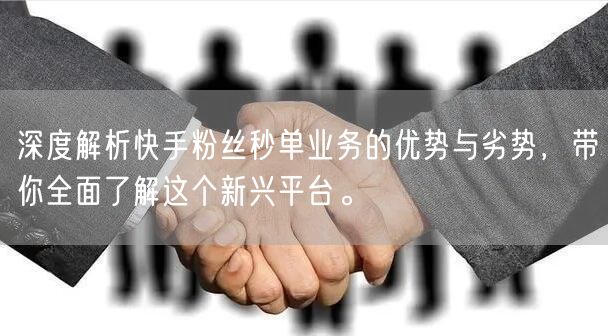 深度解析快手粉丝秒单业务的优势与劣势，带你全面了解这个新兴平台。