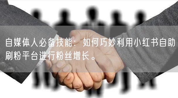 自媒体人必备技能：如何巧妙利用小红书自助刷粉平台进行粉丝增长。