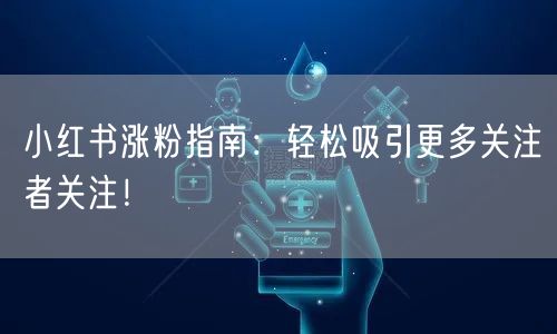 小红书涨粉指南：轻松吸引更多关注者关注！