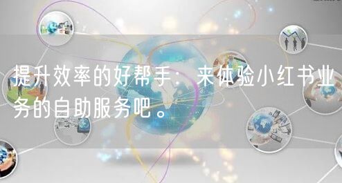 提升效率的好帮手：来体验小红书业务的自助服务吧。