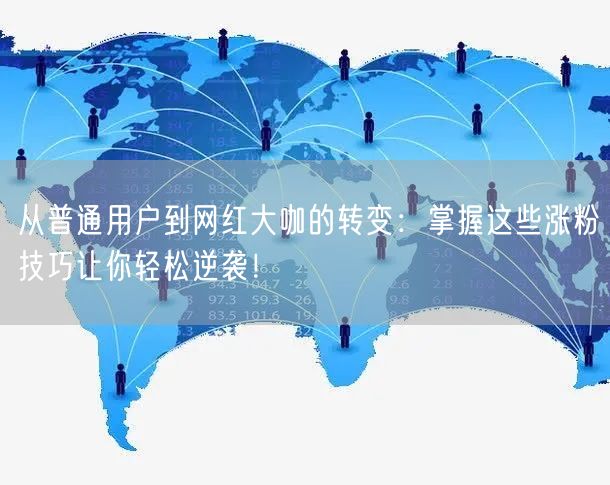 从普通用户到网红大咖的转变：掌握这些涨粉技巧让你轻松逆袭！