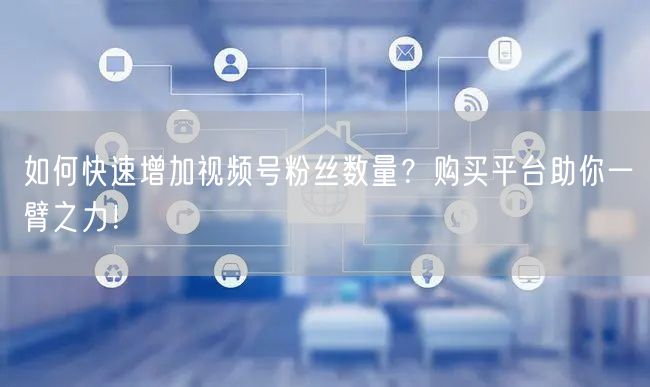 如何快速增加视频号粉丝数量？购买平台助你一臂之力！