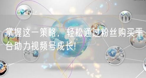 掌握这一策略，轻松通过粉丝购买平台助力视频号成长!