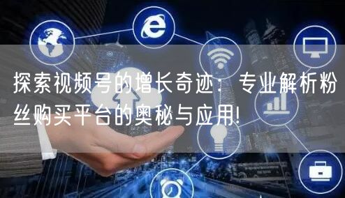 探索视频号的增长奇迹：专业解析粉丝购买平台的奥秘与应用!