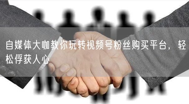 自媒体大咖教你玩转视频号粉丝购买平台，轻松俘获人心