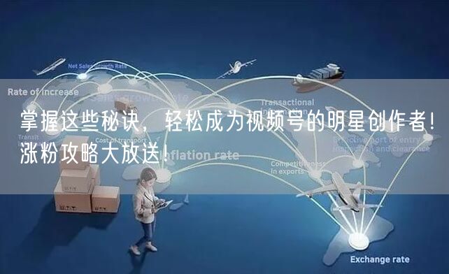 掌握这些秘诀，轻松成为视频号的明星创作者！涨粉攻略大放送！