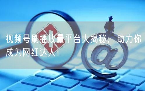 视频号刷播放量平台大揭秘，助力你成为网红达人！