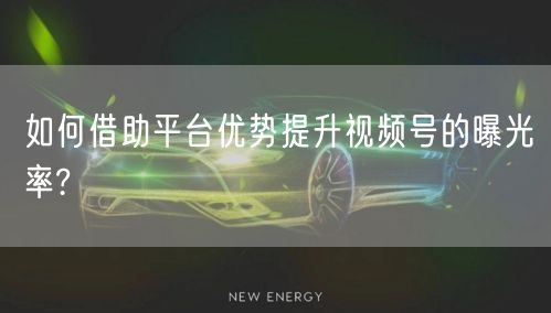 如何借助平台优势提升视频号的曝光率?