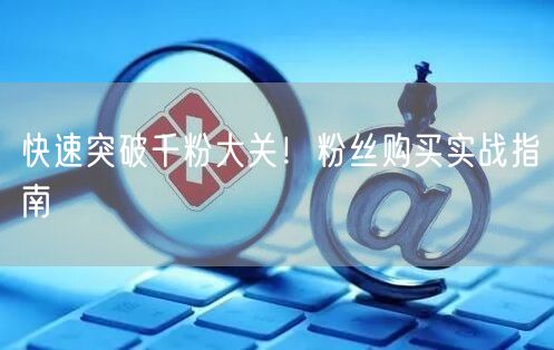 快速突破千粉大关！粉丝购买实战指南